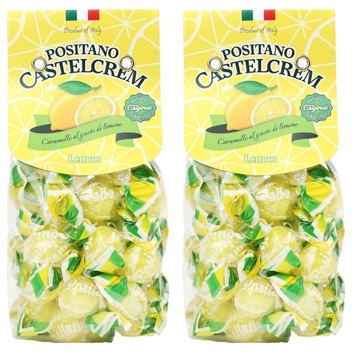포지타노 카스텔크램 캔디 레몬, 200g, 2개