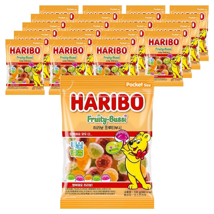 하리보 프리티부시, 100g, 20개