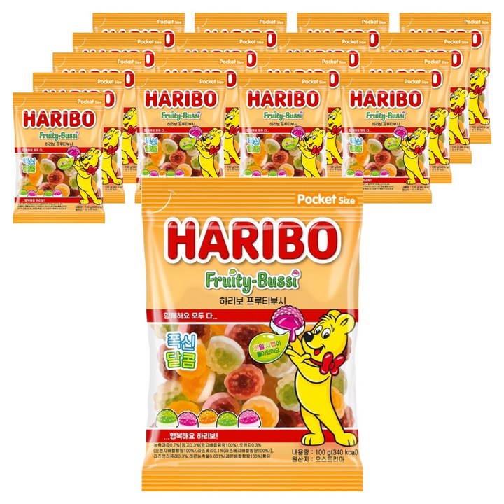 하리보 프리티부시, 100g, 18개