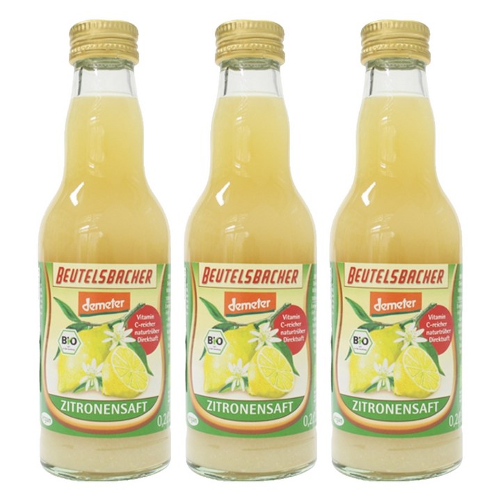 베텔스바허 유기농 레몬 주스, 200ml, 3개