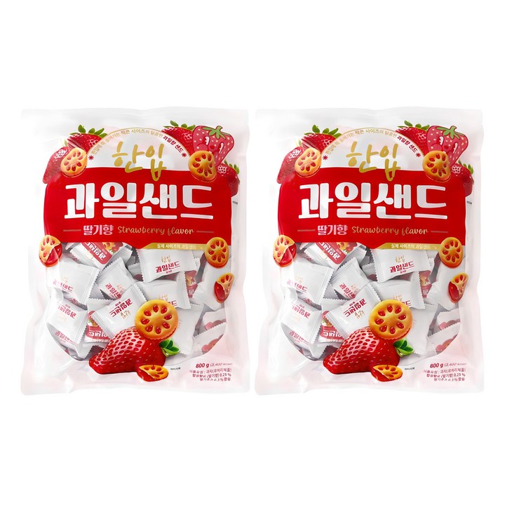한입 과일 샌드 딸기향, 800g, 2개