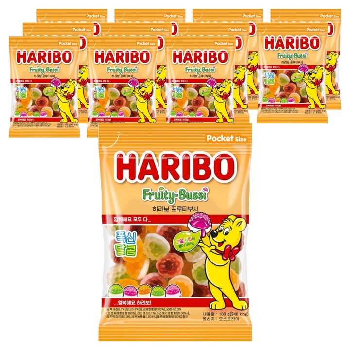 하리보 프리티부시, 100g, 12개