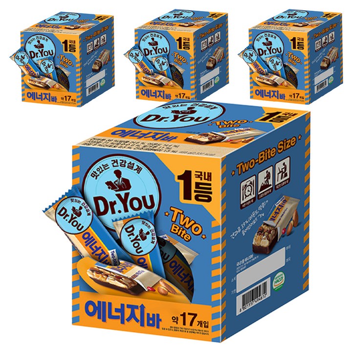 닥터유 에너지바 투바이트, 468g, 4개