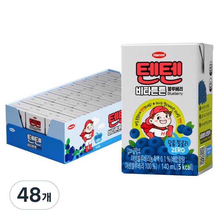 텐텐 비타튼튼 음료 블루베리, 48개, 140ml