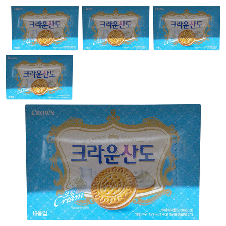 크라운산도 크림, 323g, 5개