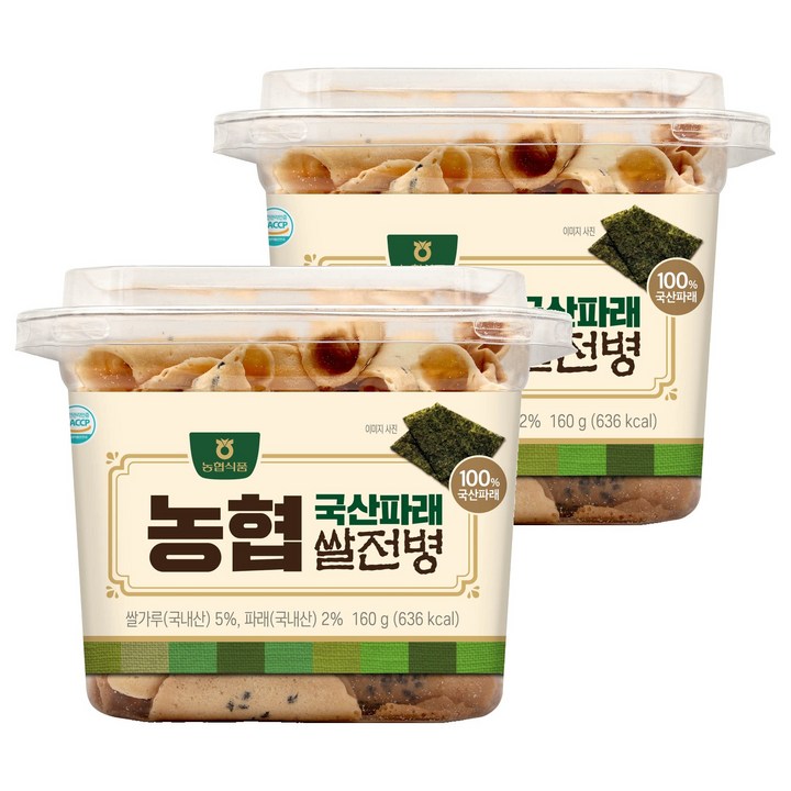 농협 파래 쌀전병, 160g, 2개