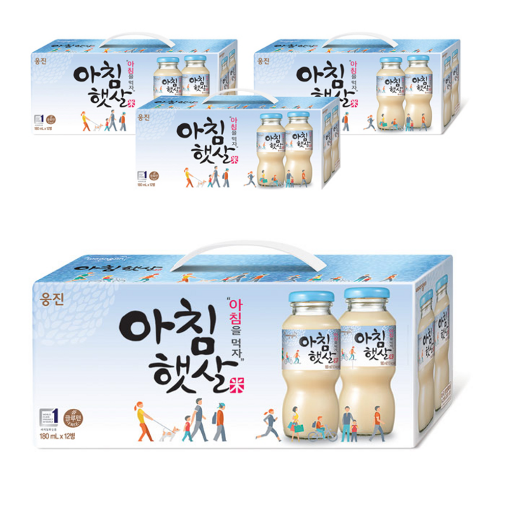 웅진식품 아침햇살, 180ml, 48개