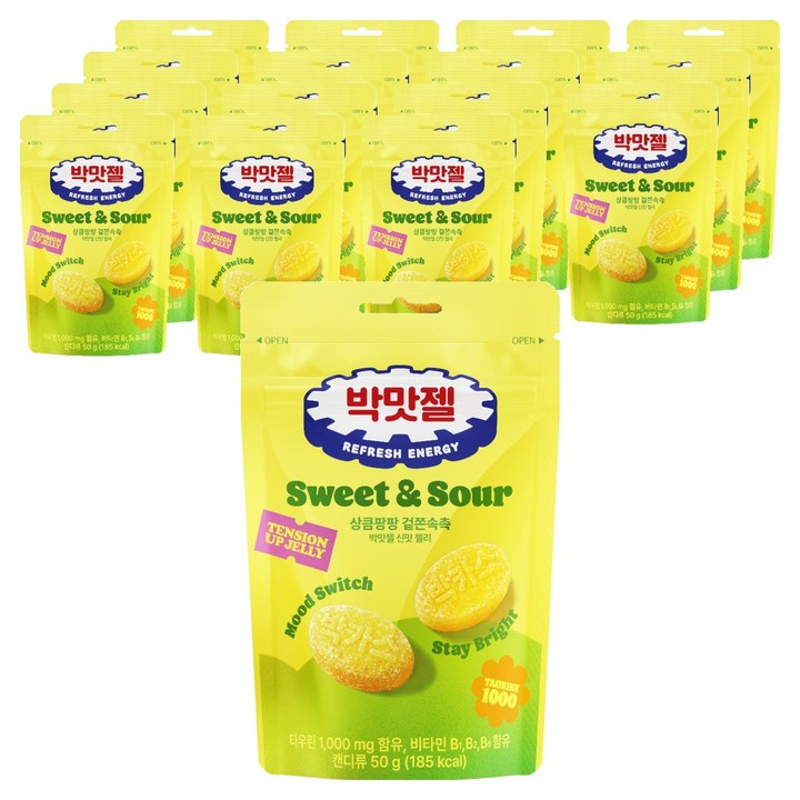 박카스 젤리 신맛, 50g, 16개