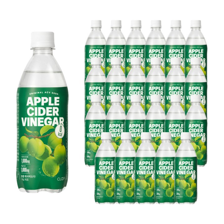 클룹 애사비소다 매실 제로, 24개, 500ml