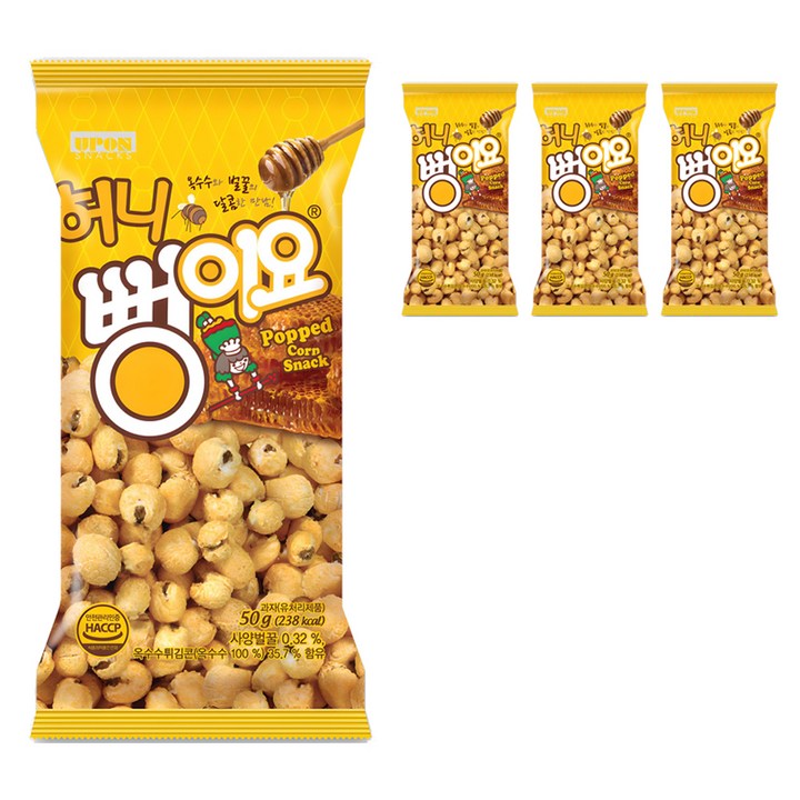 뻥이요 허니, 50g, 4개