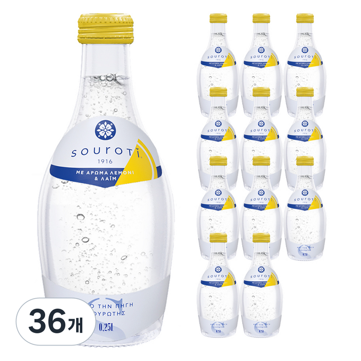 샤로티 스파클링 워터 레몬향앤드라임향, 250ml, 36개