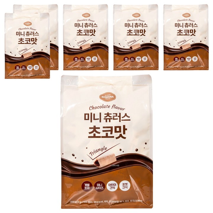 로마나 미니 츄러스 초코맛, 600개, 2g