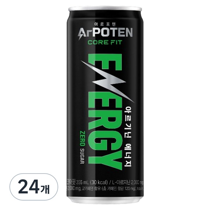 아르포텐 대상웰라이프 코어핏 에너지 드링크, 355ml, 24개