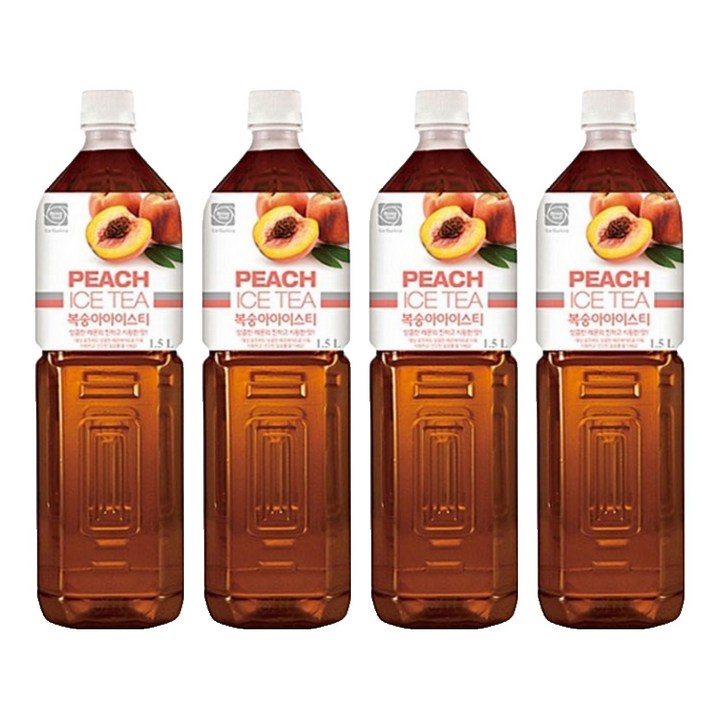 대상 복숭아아이스티 시럽, 1.5L, 4개