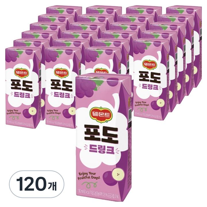 델몬트 포도 드링크, 190ml, 120개