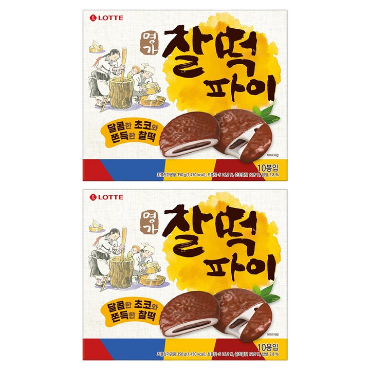 롯데웰푸드 명가 찰떡파이, 350g, 2개