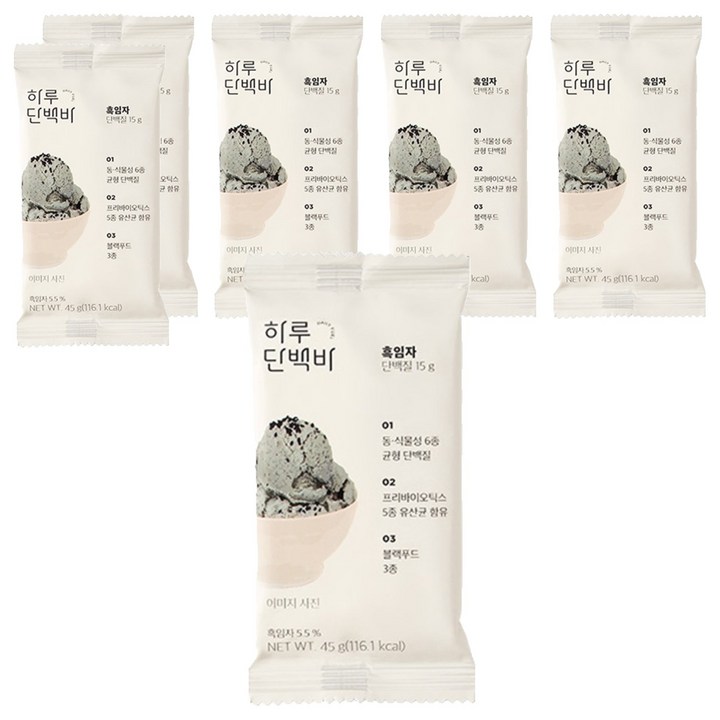 프로틴방앗간 흑임자 하루 단백질바, 45g, 6개