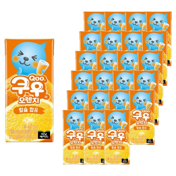 미닛메이드 쿠우 오렌지, 195ml, 24개
