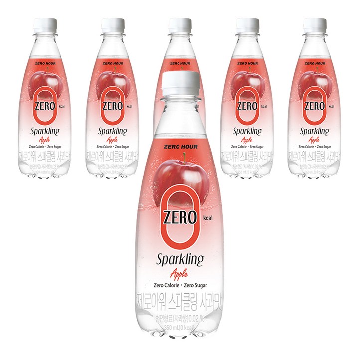 제로아워 0kcal 스파클링 사과맛, 350ml, 6개