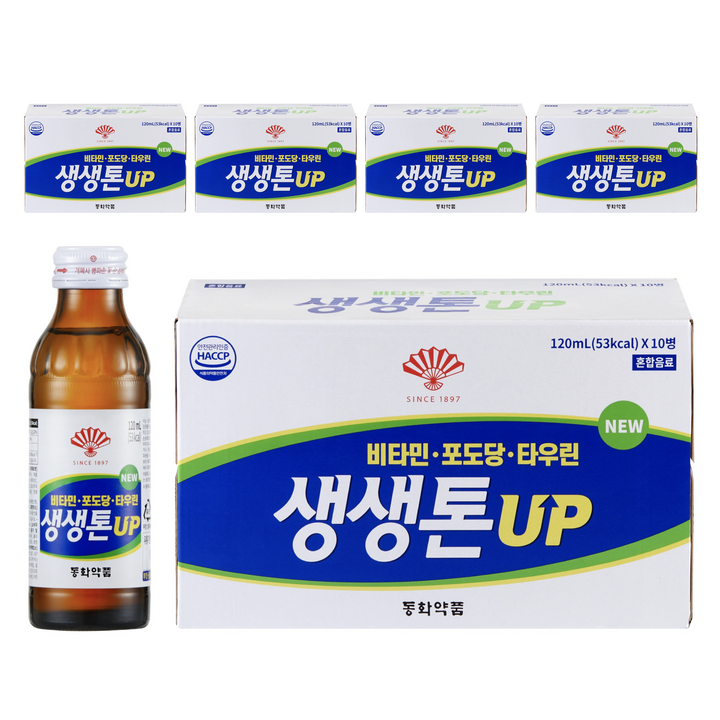 동화약품 생생톤 UP 에너지 음료, 120ml, 50개