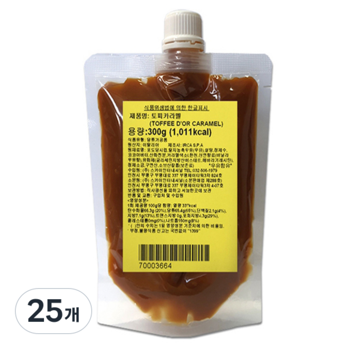 이르카 토피 카라멜, 300g, 25개