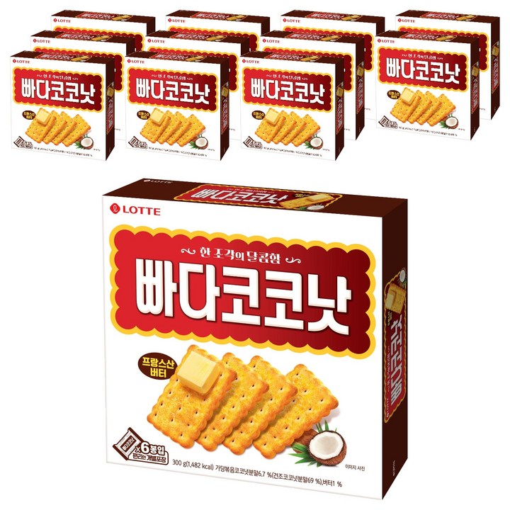 롯데웰푸드 빠다코코낫, 300g, 12개