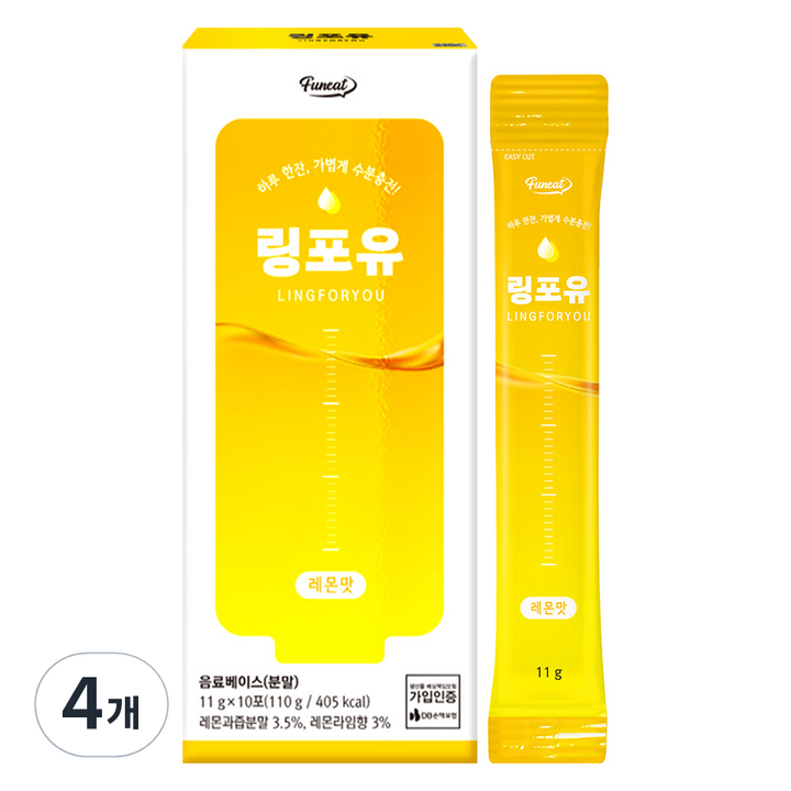 퍼니트 링포유 레몬맛, 110g, 4개