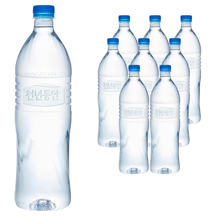 천년동안 해양심층수 무라벨, 1.2L, 9개