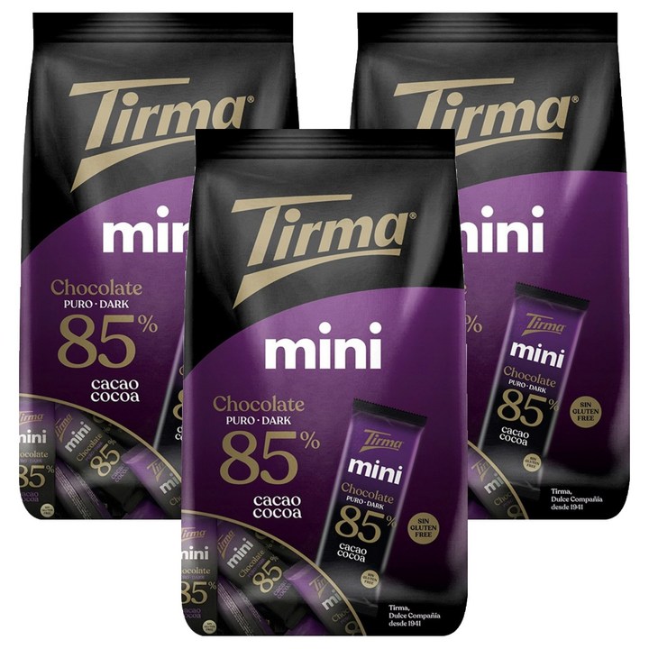 티르마 미니 다크 초콜릿 85% 카카오, 180g, 3개
