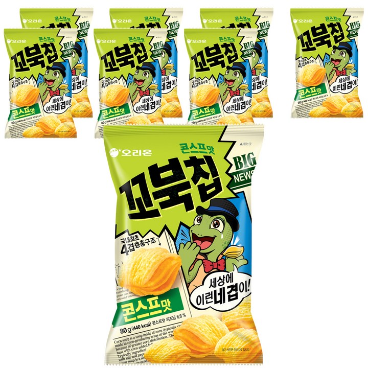 꼬북칩 콘스프맛, 80g, 8개