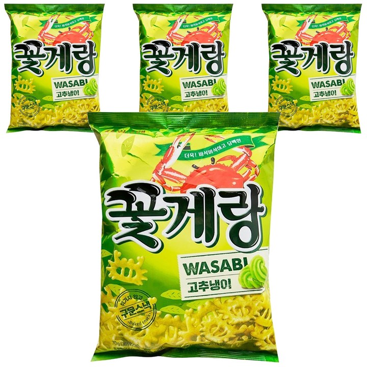 꽃게랑 와사비, 70g, 4개