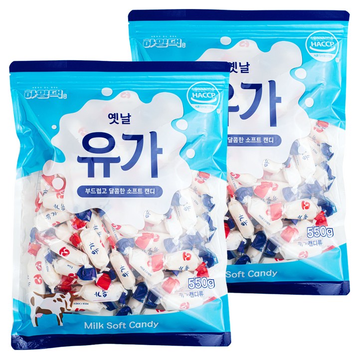 부드럽고 진한 유가 사탕, 550g, 2개