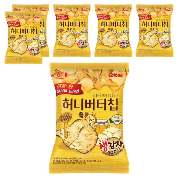 해태제과 허니버터칩, 100g, 6개
