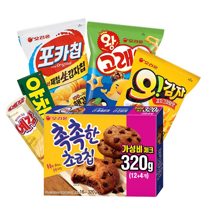 오리온 단짠 과자 모음 6종, 320g, 1세트