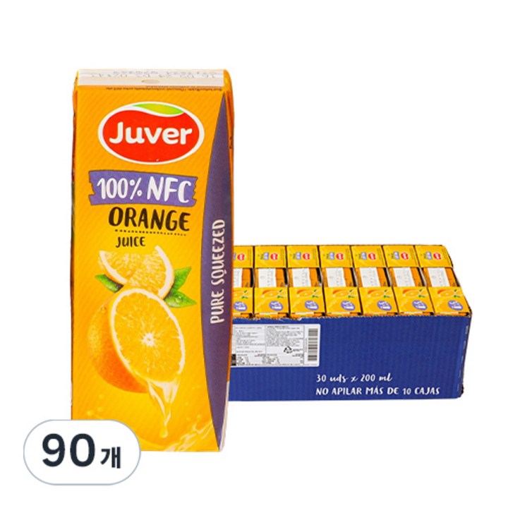 후버 오렌지주스, 200ml, 90개