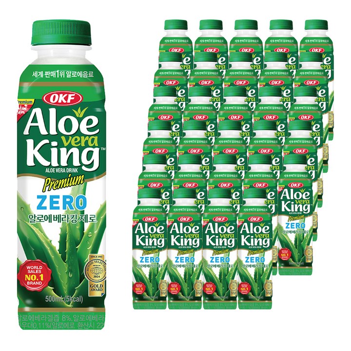 오케이에프 알로에 베라킹 제로, 500ml, 40개