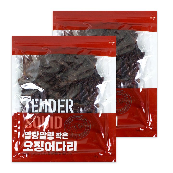리프레쉬 말랑말랑 작은 오징어다리, 150g, 2개