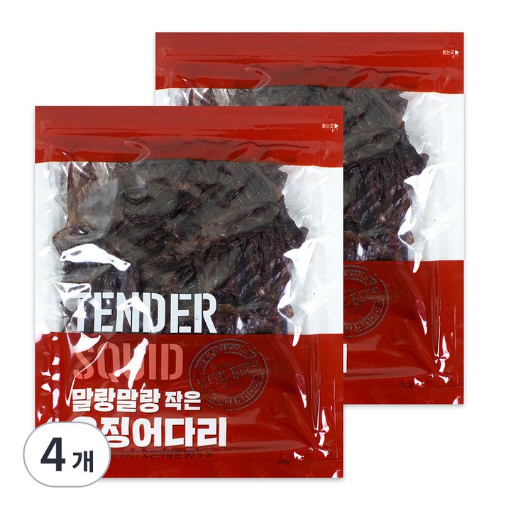 꼬마오징어 말랑말랑 작은 오징어다리, 4개, 150g