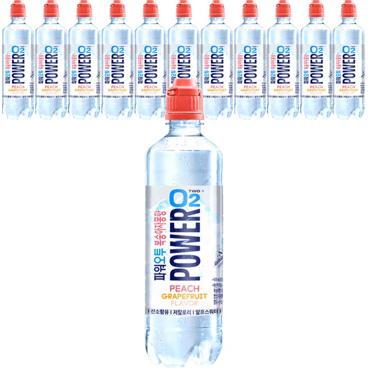 파워오투 복숭아자몽향, 500ml, 12개