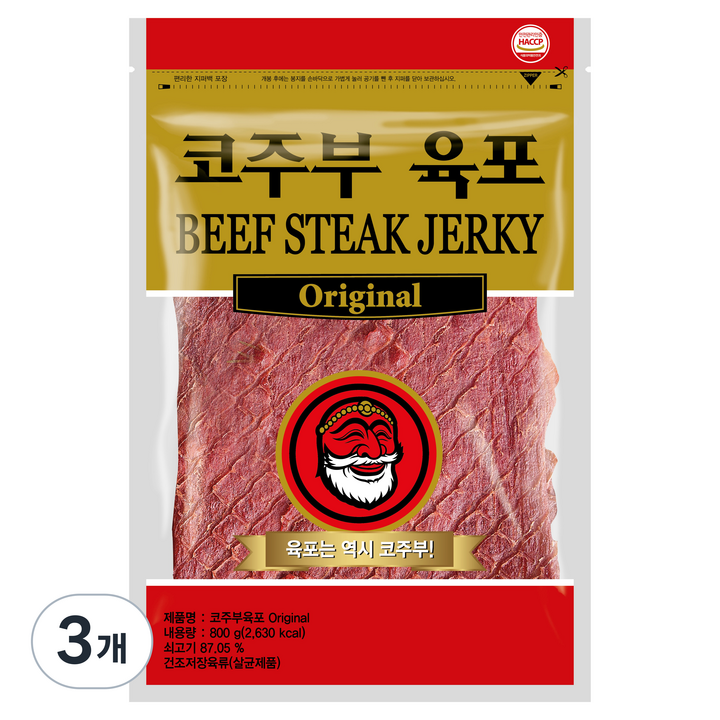 코주부 육포 Original, 800g, 3개