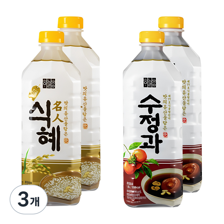 하늘청 오리지날 명인식혜 1.8L x 2p + 수정과 1.8L x 2p 세트, 3세트