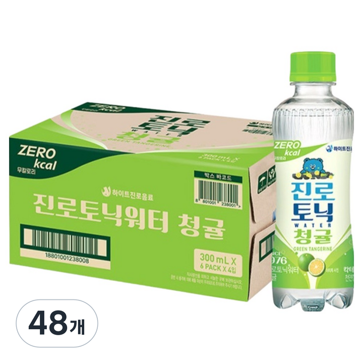진로토닉워터 청귤, 48개, 300ml