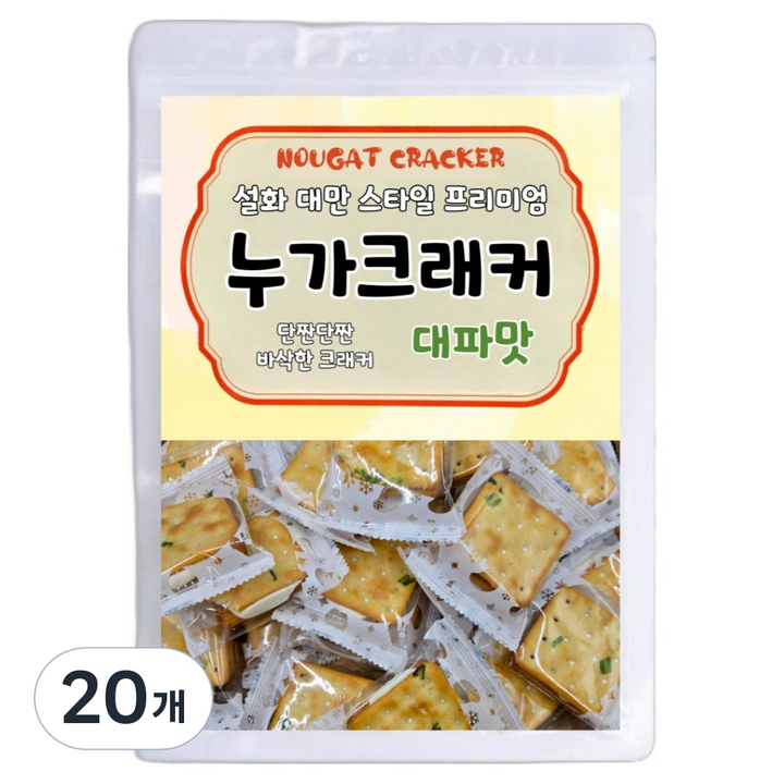 설화 대만 스타일 프리미엄 누가크래커 대파맛, 200g, 20개