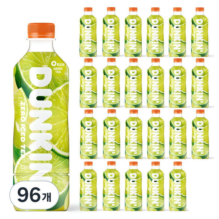 던킨도너츠 제로 아이스티 샤인 앤 라임, 96개, 500ml