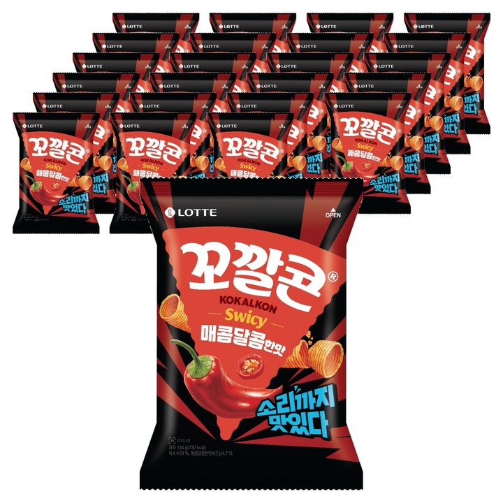 꼬깔콘 매콤달콤한맛, 134g, 24개