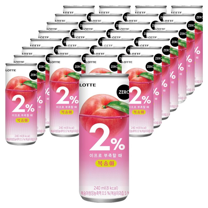 이프로 부족할때 복숭아 제로, 180개, 240ml