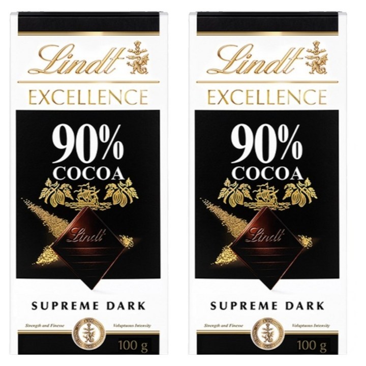 린트 엑설런스 다크 90% 초콜릿, 100g, 2개