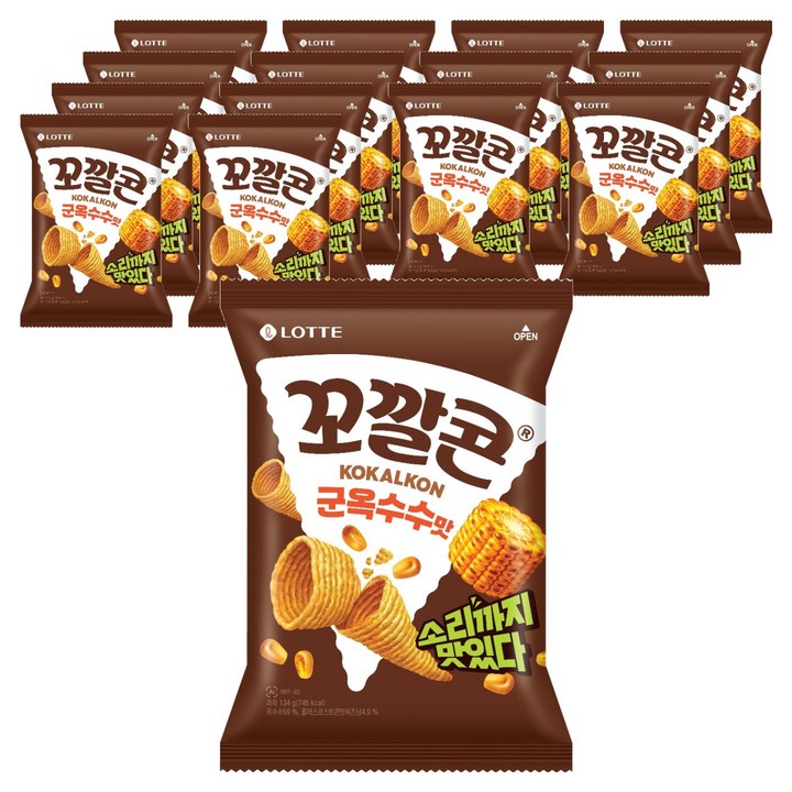 꼬깔콘 군옥수수맛, 134g, 15개