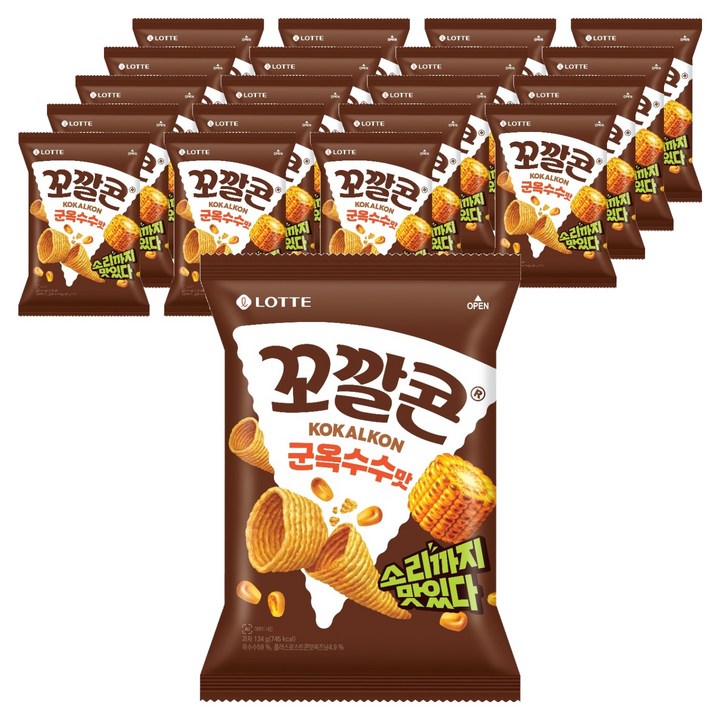 꼬깔콘 군옥수수맛, 134g, 20개