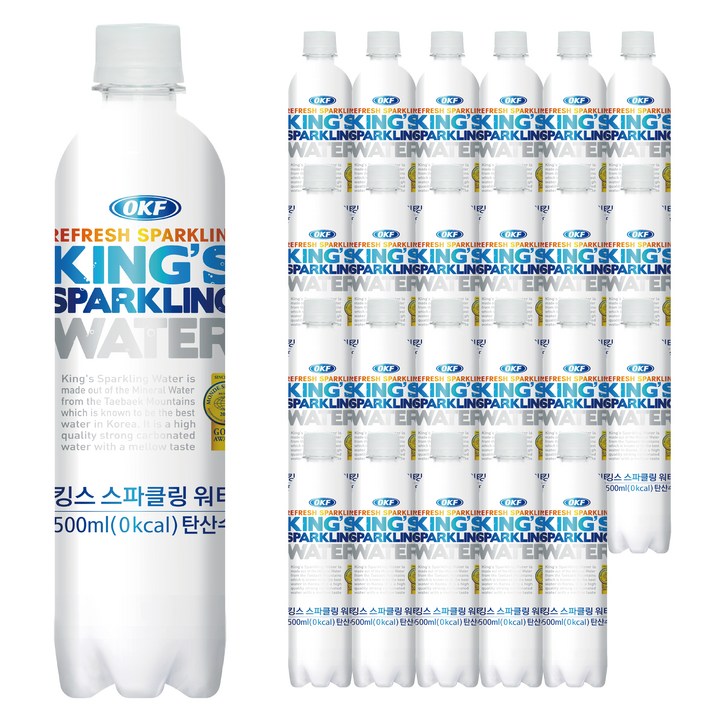 오케이에프 킹스 스파클링워터, 500ml, 24개